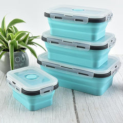Collapsible Silicone Food Container Lunch Box - 4 Sizes