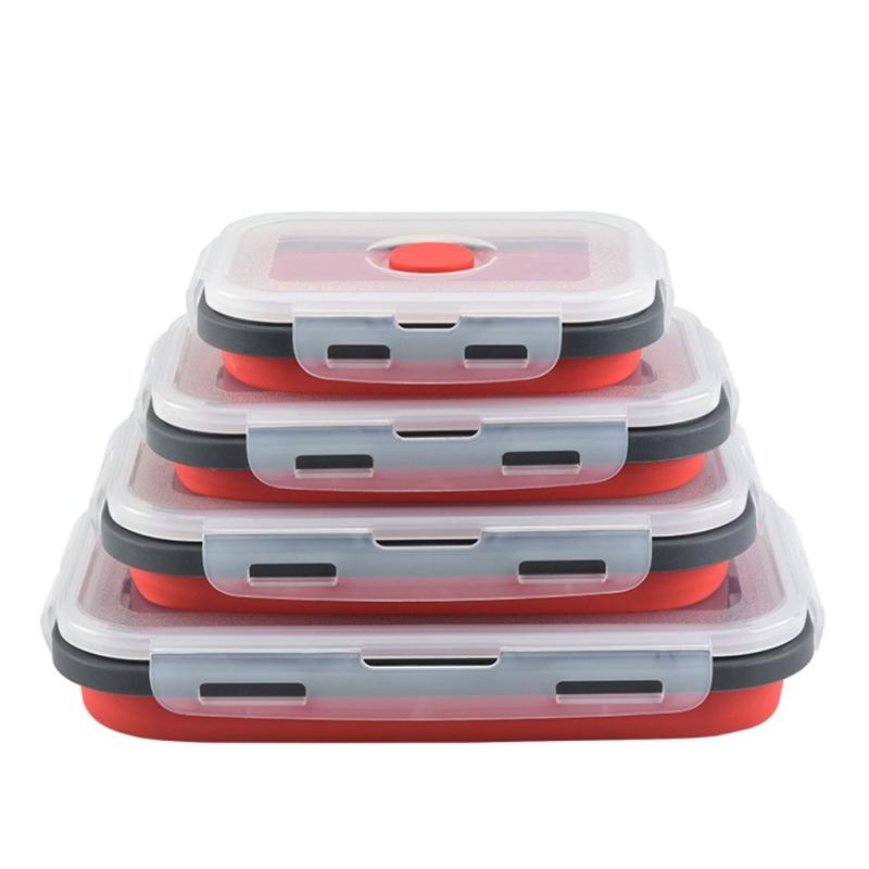Collapsible Silicone Food Container Lunch Box - 4 Sizes