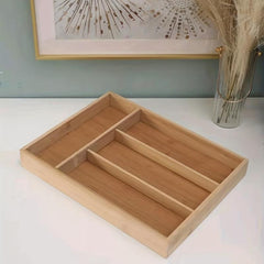 Bamboo Kitchen Drawer Divider Storage Organizer