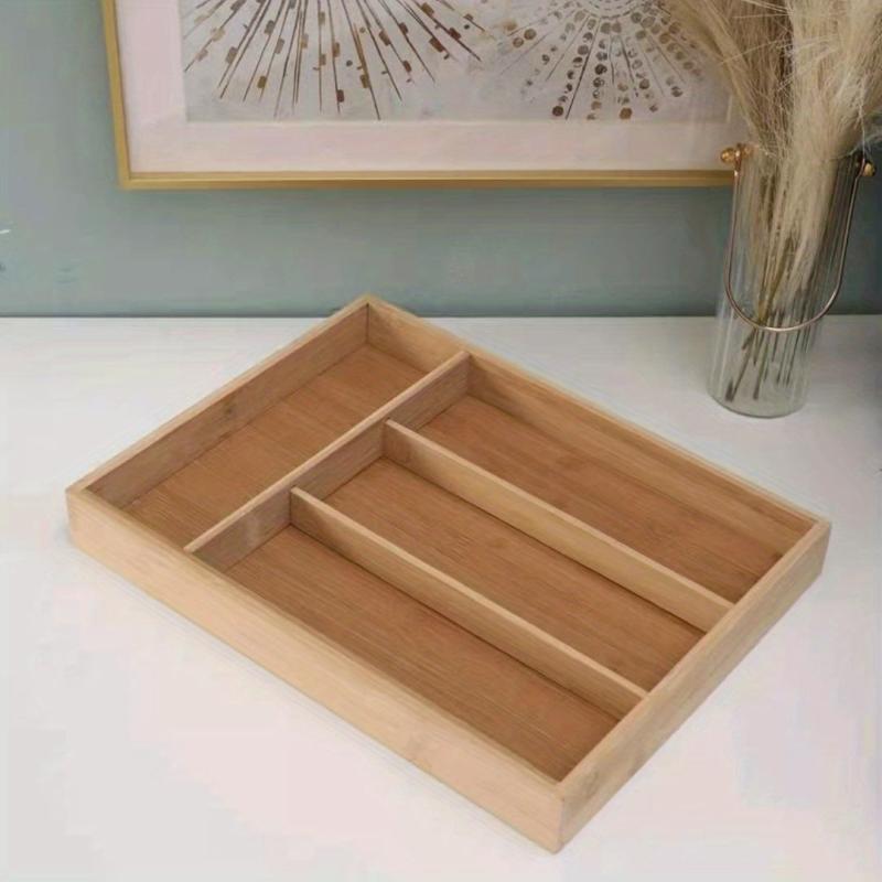 Bamboo Kitchen Drawer Divider Storage Organizer