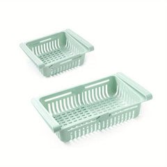 2pcs Retractable Fridge Drawer Organizers Refrigerator Vegetable Fruit Storage