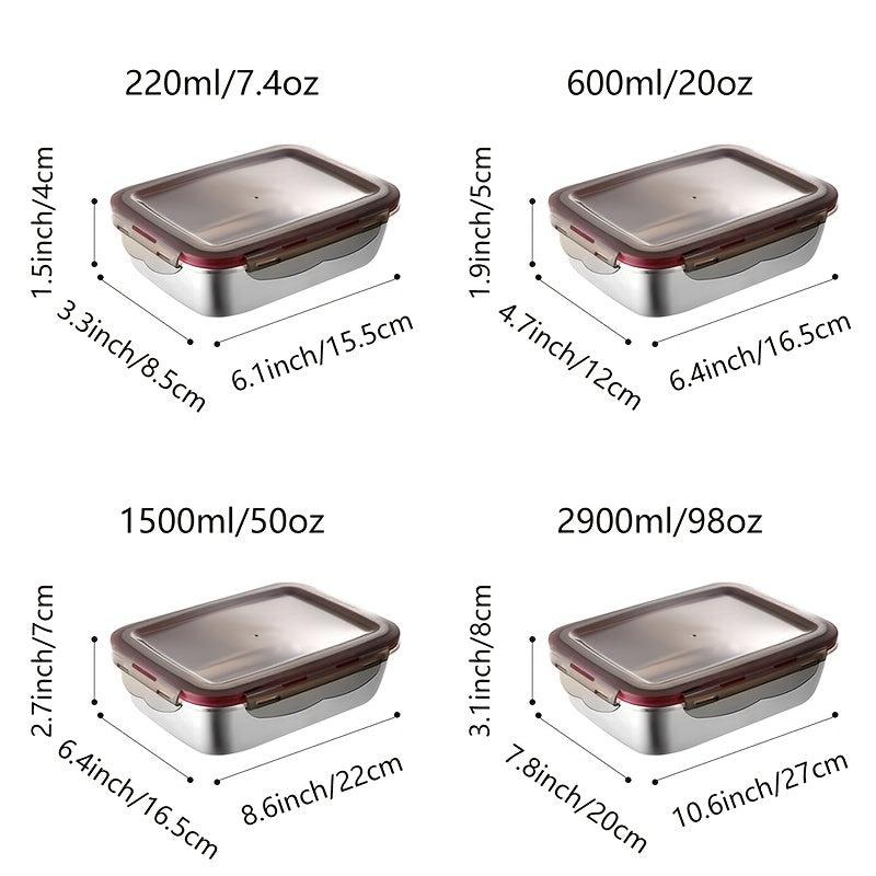 Leak-proof Stainless Steel Food Storage Containers