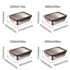 Leak-proof Stainless Steel Food Storage Containers