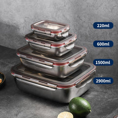 Leak-proof Stainless Steel Food Storage Containers