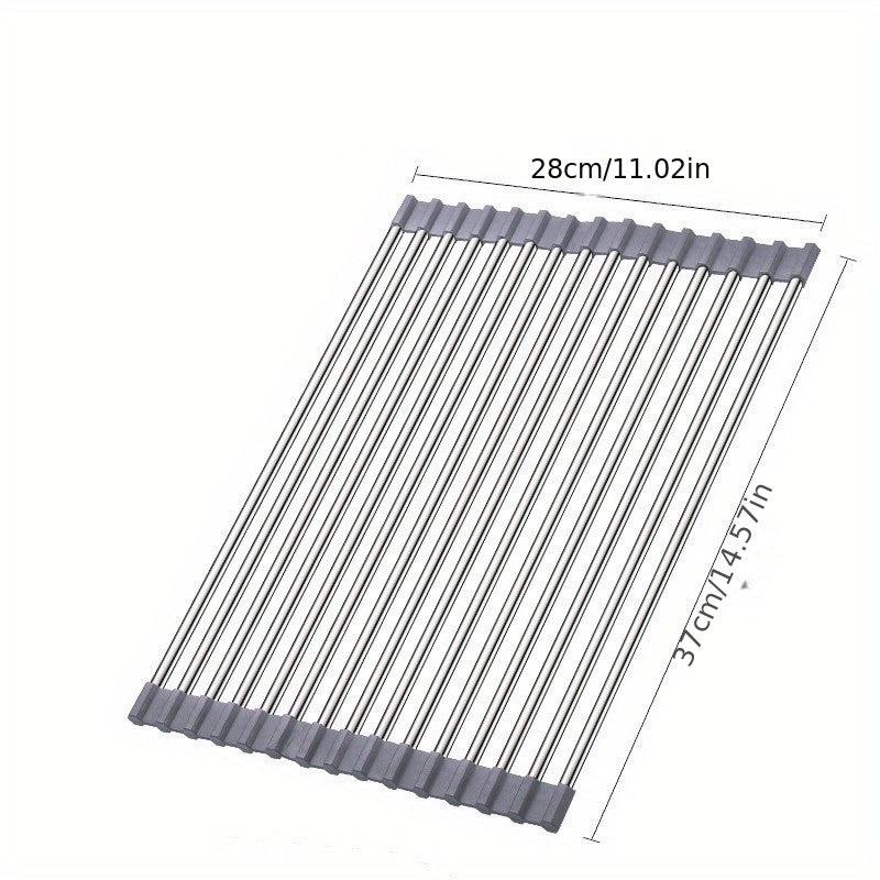 Roll Up Tableware Drying Rack Stainless Steel Sink Rack