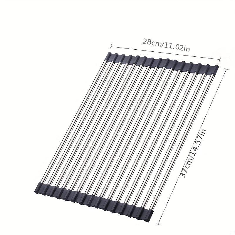 Roll Up Tableware Drying Rack Stainless Steel Sink Rack