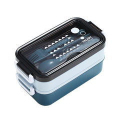 Japanese Style Bento Lunch Box Double Layer Stackable Box Microwave Safe