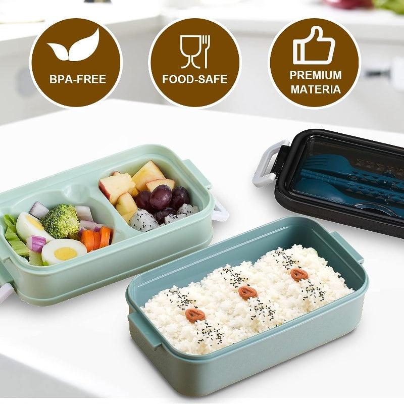 Japanese Style Bento Lunch Box Double Layer Stackable Box Microwave Safe