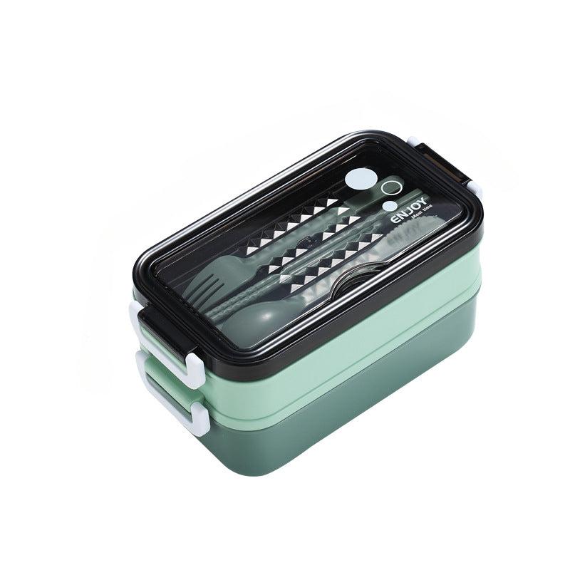 Japanese Style Bento Lunch Box Double Layer Stackable Box Microwave Safe