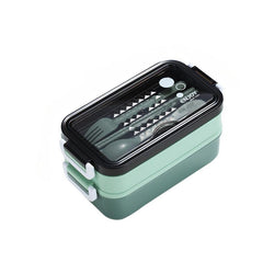 Japanese Style Bento Lunch Box Double Layer Stackable Box Microwave Safe