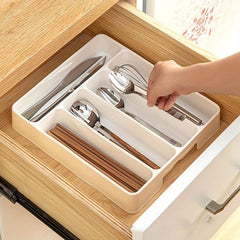 Antimicrobial Large Silverware Tray Kitchen Drawer Organizer