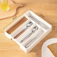 Antimicrobial Large Silverware Tray Kitchen Drawer Organizer