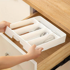 Antimicrobial Large Silverware Tray Kitchen Drawer Organizer