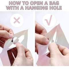 100pcs Multicolor Holographic Resealable Bags for Halloween Party