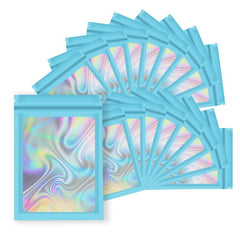 100pcs Multicolor Holographic Resealable Bags for Halloween Party