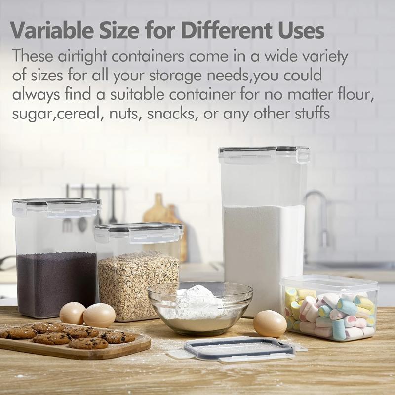7pcs Airtight Food Storage Containers Set For Kitchen & Pantry Organization