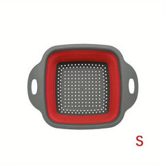 Silicone Foldable Strainer Basket for Vegetables and Fruits