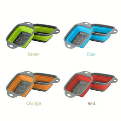 Silicone Foldable Strainer Basket for Vegetables and Fruits