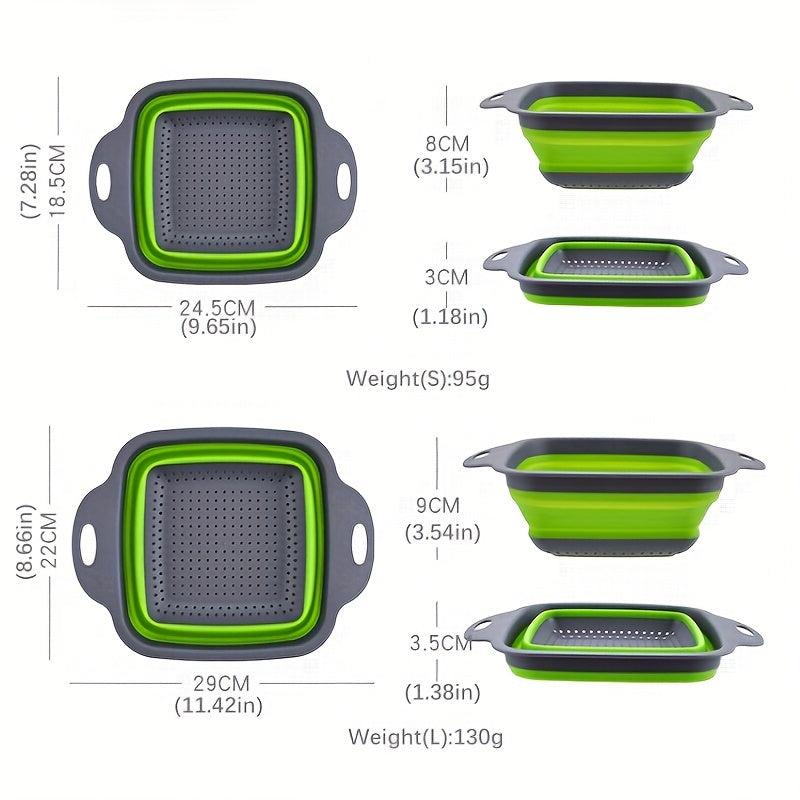 Silicone Foldable Strainer Basket for Vegetables and Fruits