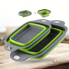 Silicone Foldable Strainer Basket for Vegetables and Fruits