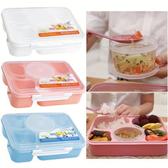 5-Compartment Leakproof Lunch Box for Office Workers