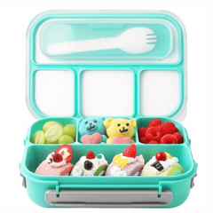 1000ml Insulated Lunch Box with 4 Compartments - BPA-Free Microwavable