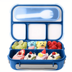 1000ml Insulated Lunch Box with 4 Compartments - BPA-Free Microwavable