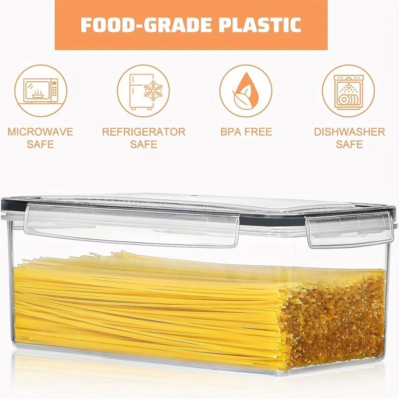 4pc Airtight Food Storage Containers with Stickers, Measuring Cups, Pens