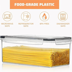 4pc Airtight Food Storage Containers with Stickers, Measuring Cups, Pens
