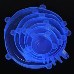6pcs Silicone Stretch Lids for Fresh Food Storage Kitchen Accessories
