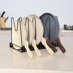 1pc Retractable Pot Lid Rack Shelf 8 Layer Pot Storage Rack