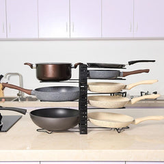1pc Retractable Pot Lid Rack Shelf 8 Layer Pot Storage Rack