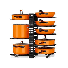 1pc Retractable Pot Lid Rack Shelf 8 Layer Pot Storage Rack