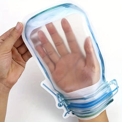 5pcs Mason Jar Zipper Bags Airtight Snack Storage Pouch