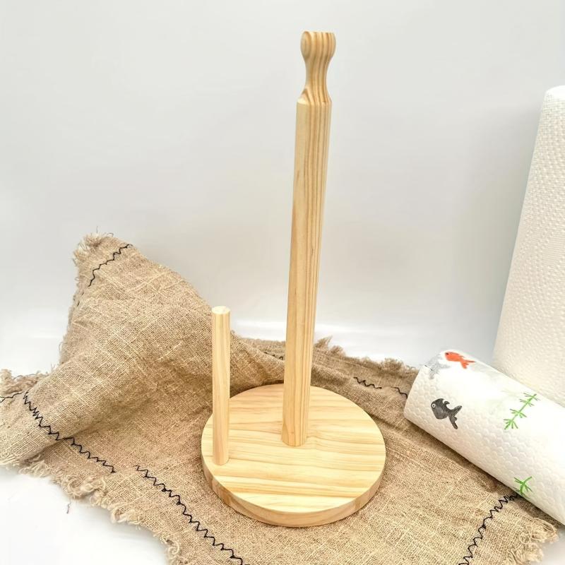 Bamboo Wood Paper Towel Holder - Stylish and Durable