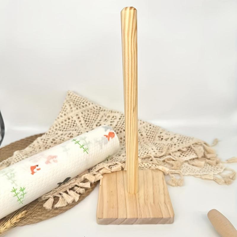Bamboo Wood Paper Towel Holder - Stylish and Durable
