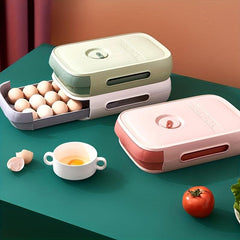 Kitchen Egg Storage Box with Lid Drawer Style