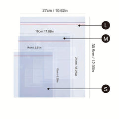 30pcs Double Sealing Strip Airtight Food Storage Bags Transparent Storage Bag