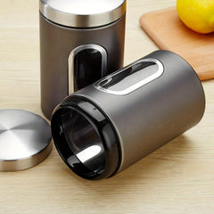3pcs Food Storage Containers With Lids Tea Nuts Candy Grain Coffee Beans