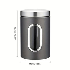 3pcs Food Storage Containers With Lids Tea Nuts Candy Grain Coffee Beans