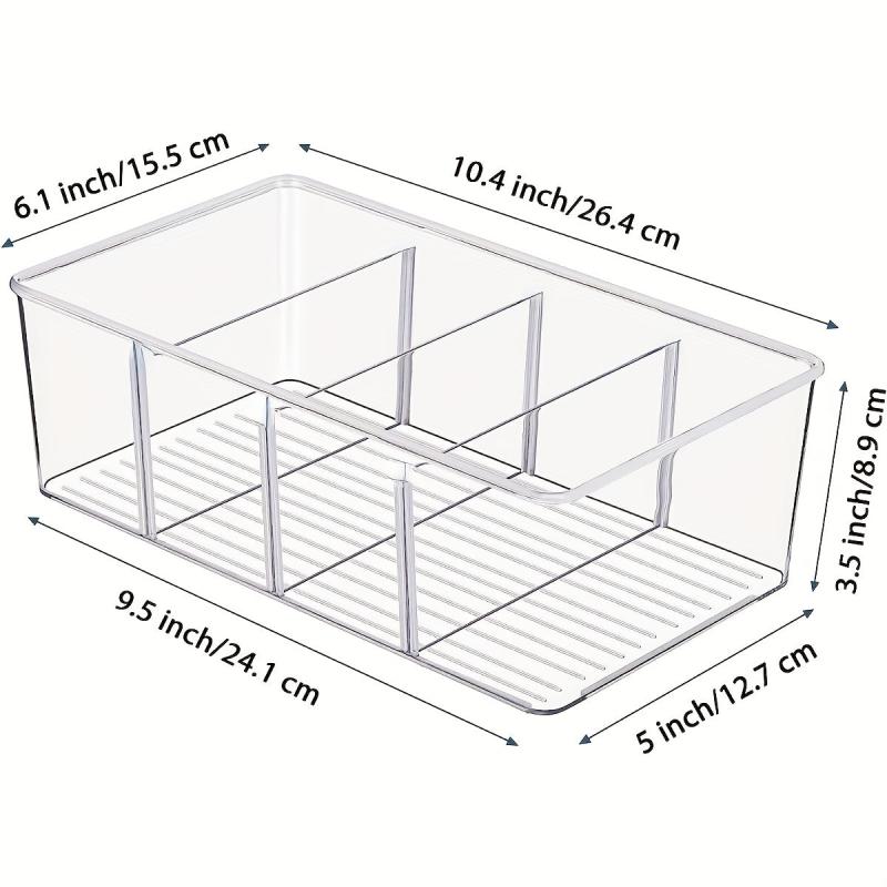Clear Food Storage Organizer Bin for Pantry Kitchen Fridge Cabinet
