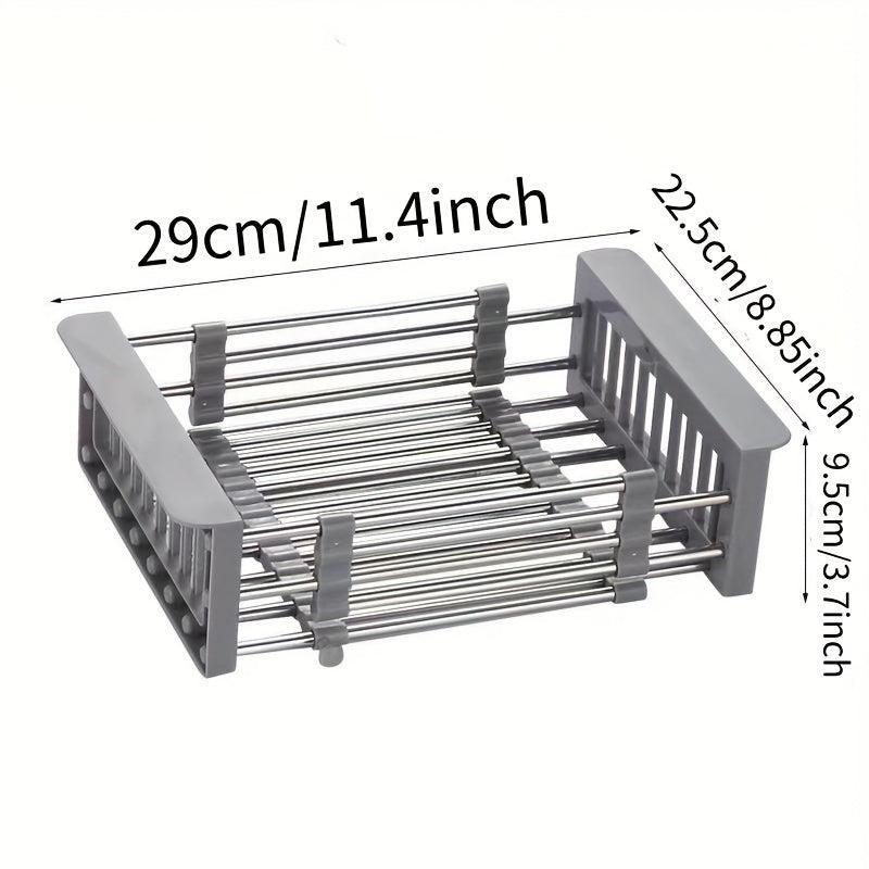 Adjustable Dish Drainer Sink Extendable Colander