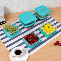 Square Food Storage Set with Lids 6PCS 1000ML