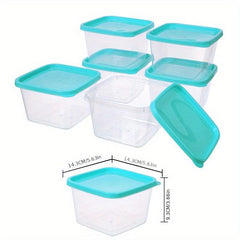 Square Food Storage Set with Lids 6PCS 1000ML