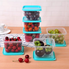 Square Food Storage Set with Lids 6PCS 1000ML