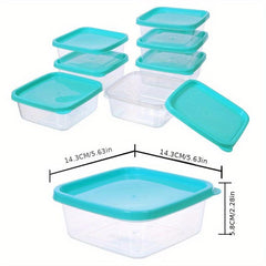 Square Food Storage Set with Lids 6PCS 1000ML