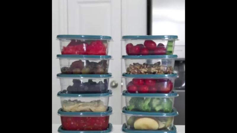 10pcs Rectangular Plastic Food Storage Box Set with Lid