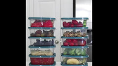 10pcs Rectangular Plastic Food Storage Box Set with Lid
