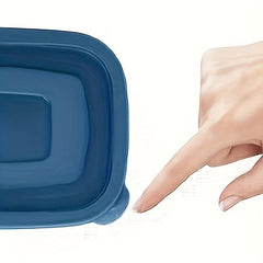 10pcs Rectangular Plastic Food Storage Box Set with Lid