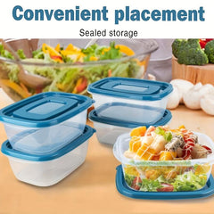 10pcs Rectangular Plastic Food Storage Box Set with Lid